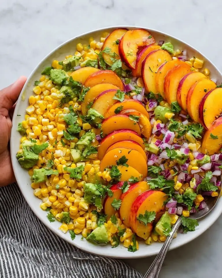 Sweet Corn Salad with Peaches