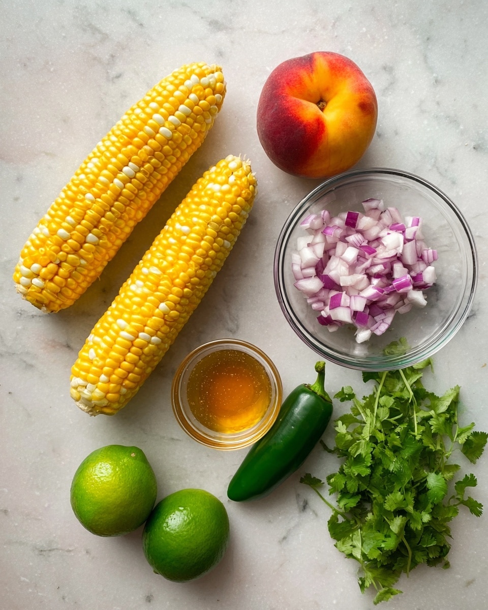 Sweet Corn Salad with Peaches