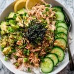 Tuna Avocado Crispy Rice Salad