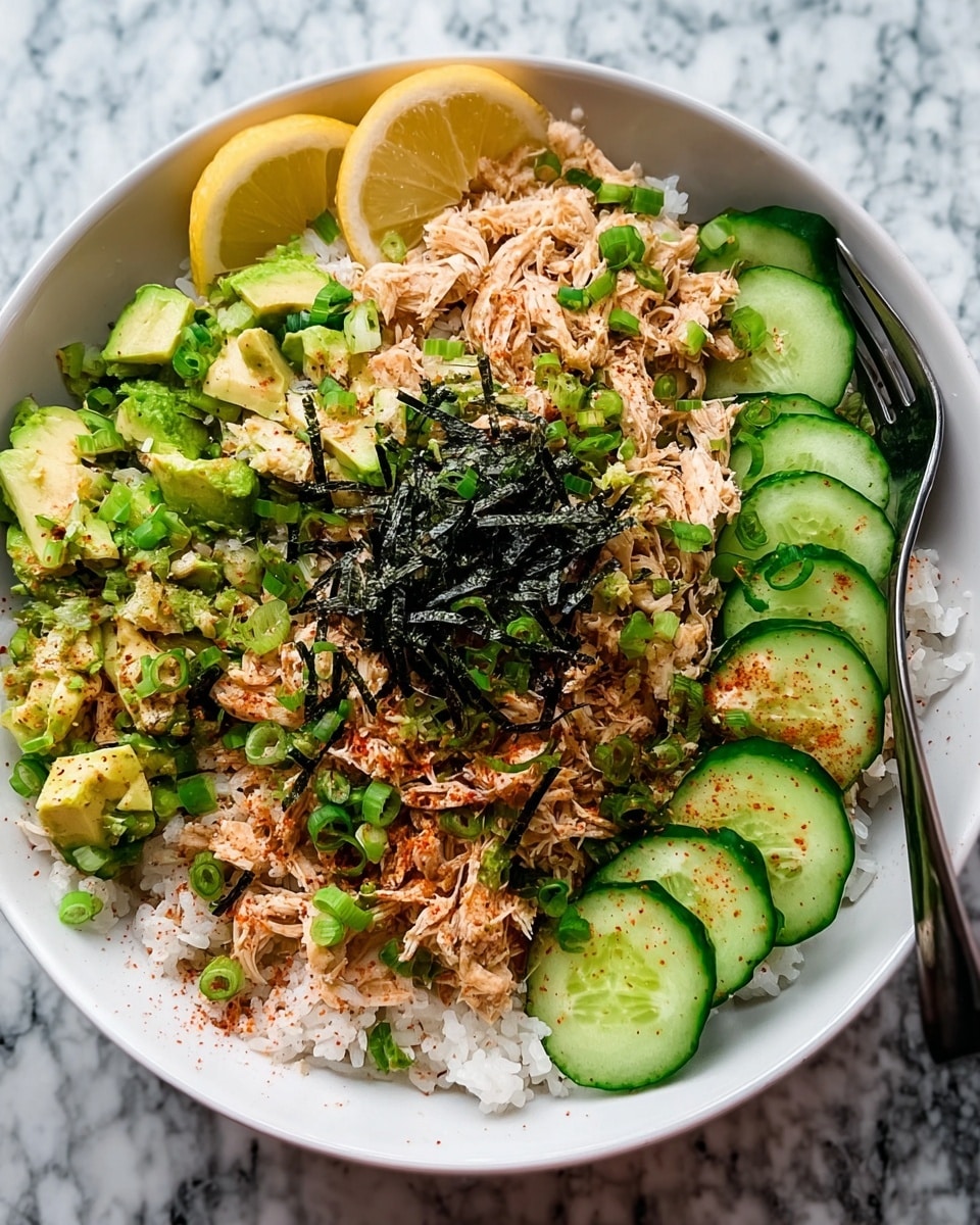 Tuna Avocado Crispy Rice Salad