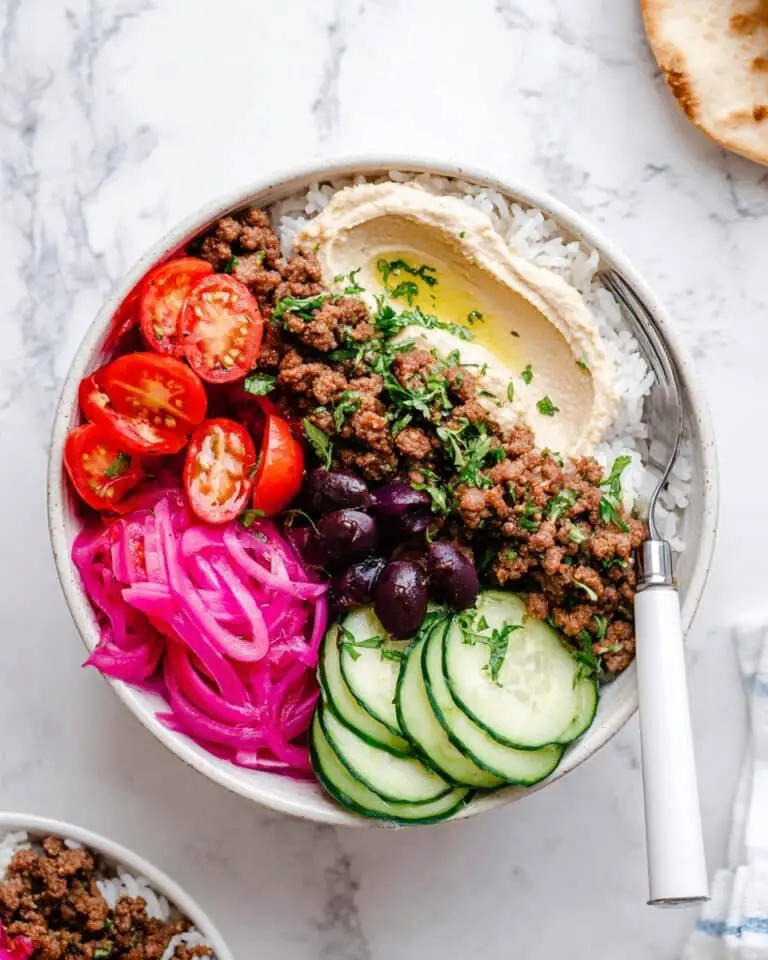 Middle Eastern Inspired Ground Beef Bowls