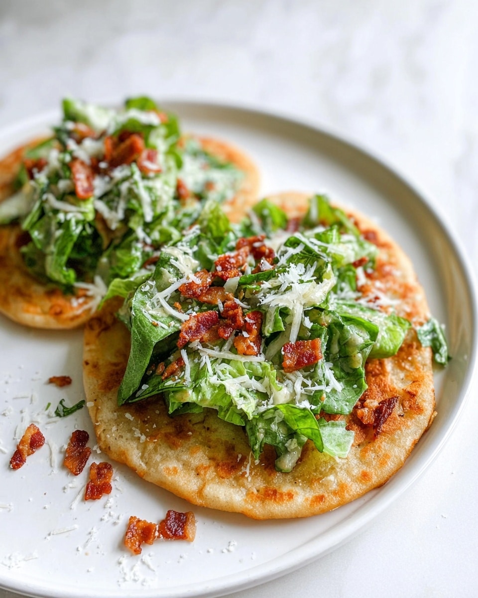 Smash Chicken Caesar Tacos
