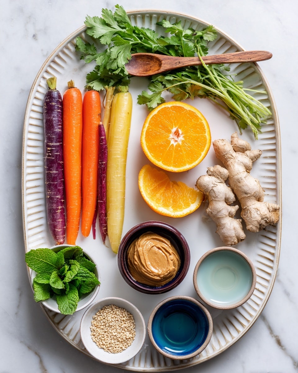 Carrot Salad with Citrus Miso-Ginger Dressing
