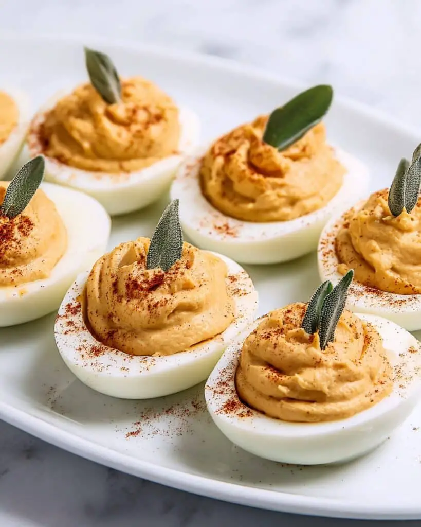 Pumpkin Deviled Eggs