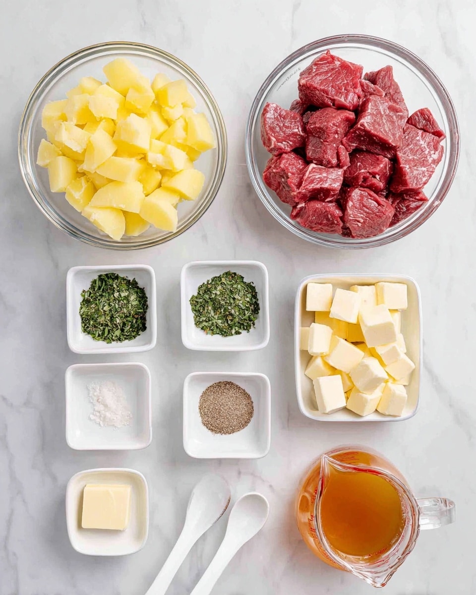 Slow Cooker Steak and Cheddar Potato Casserole