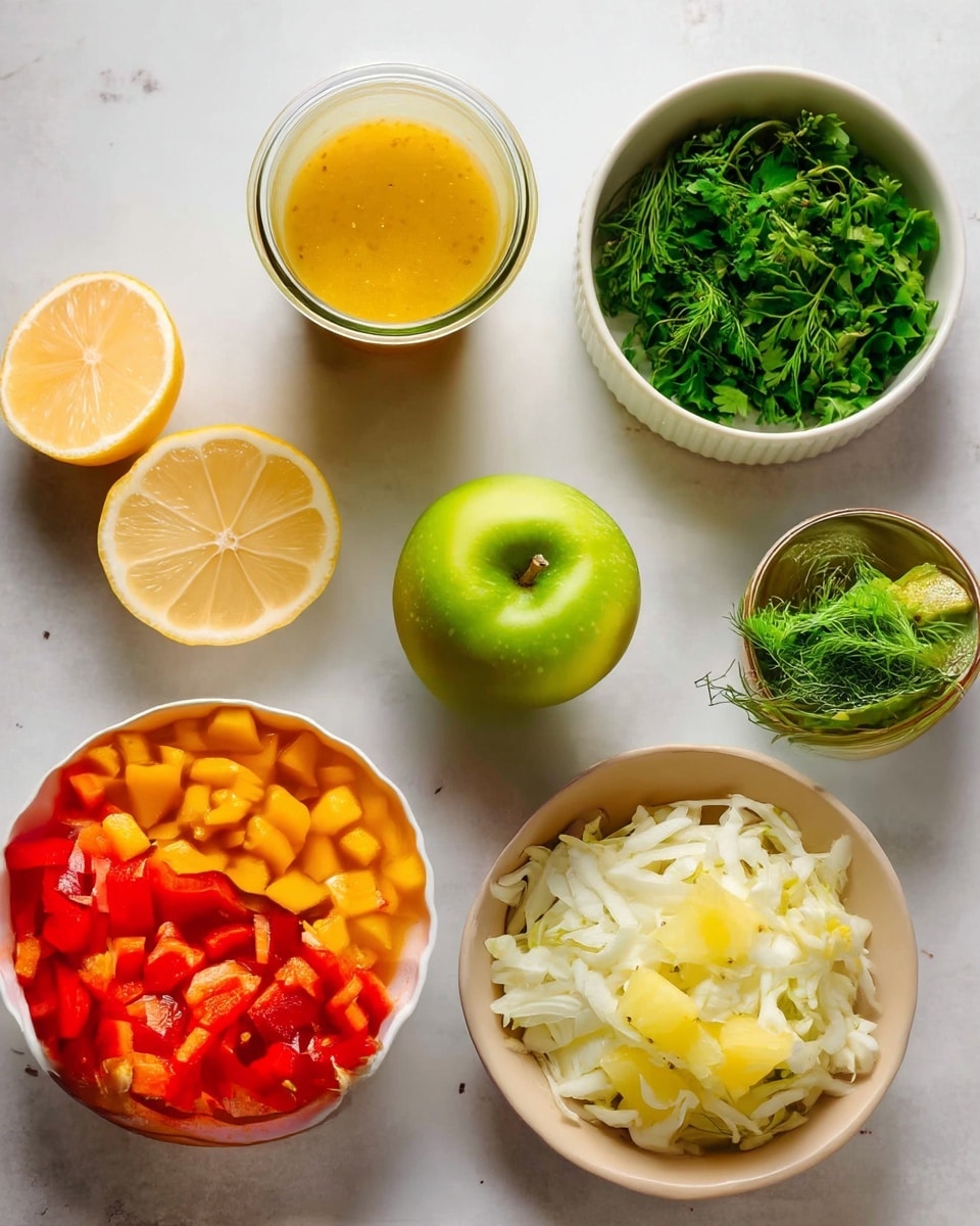 Fennel Apple Salad With Pineapple & Ginger Dressing