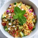 Fresh Greek Orzo Salad with Zesty Lemon Vinaigrette