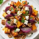 Hot Honey Pumpkin with Red Onion, Feta & Walnuts