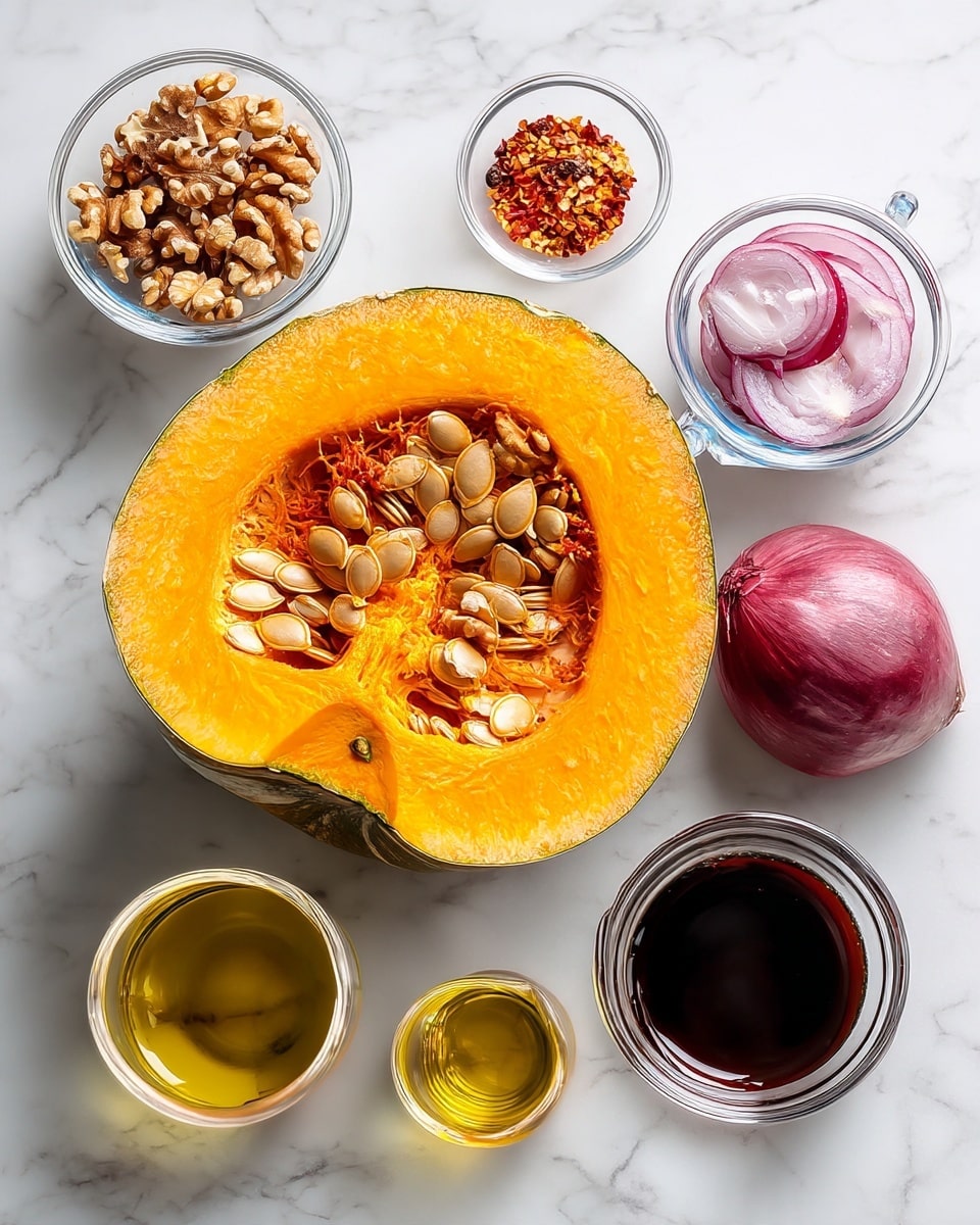 Hot Honey Pumpkin with Red Onion, Feta & Walnuts