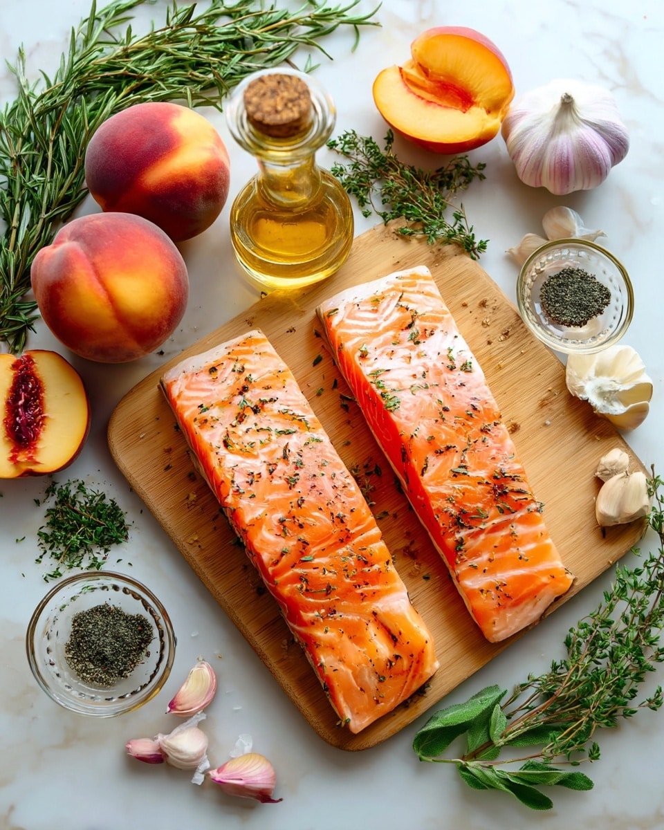 Peach Glazed Roasted Salmon