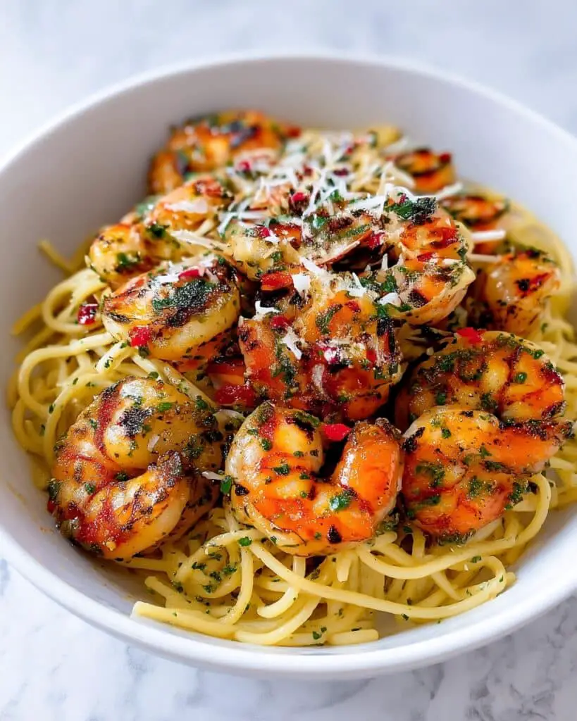 Quick Creamy Garlic Butter Shrimp Pasta